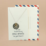 True Friend 925 Sterling Silver Pendant With Adjustable Chain with Message Postcard